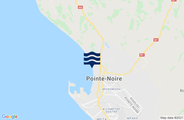 Pointe-Noire, Republic of the Congo tide times map