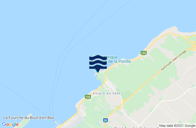 Pointe-au-Pere, Canada tide times map
