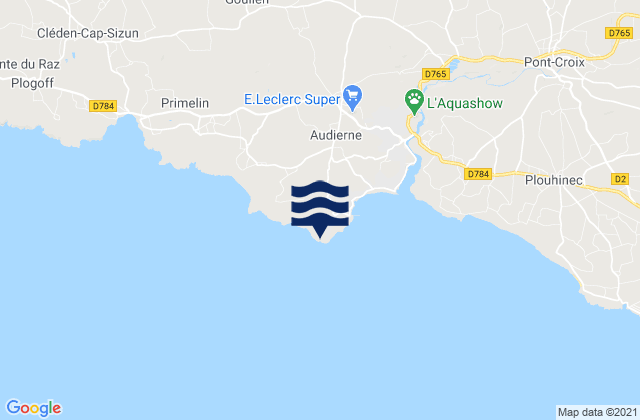 Pointe de Lervily, France tide times map