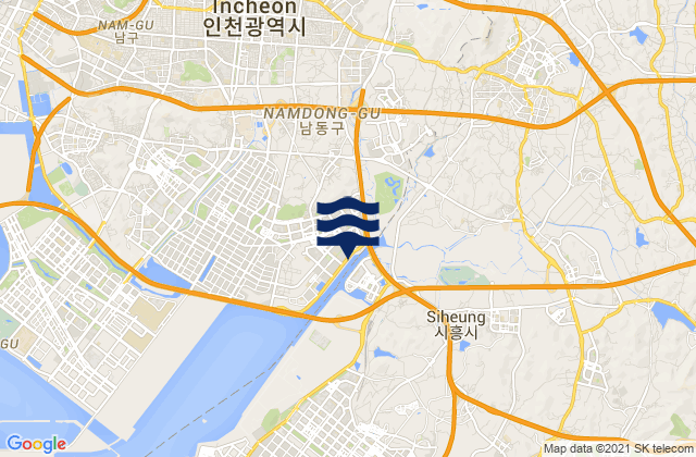 Polgyo, South Korea tide times map