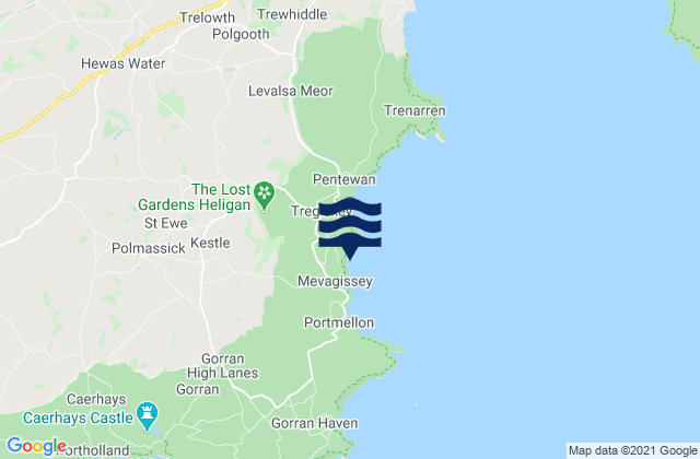 Polstreath Beach, United Kingdom tide times map