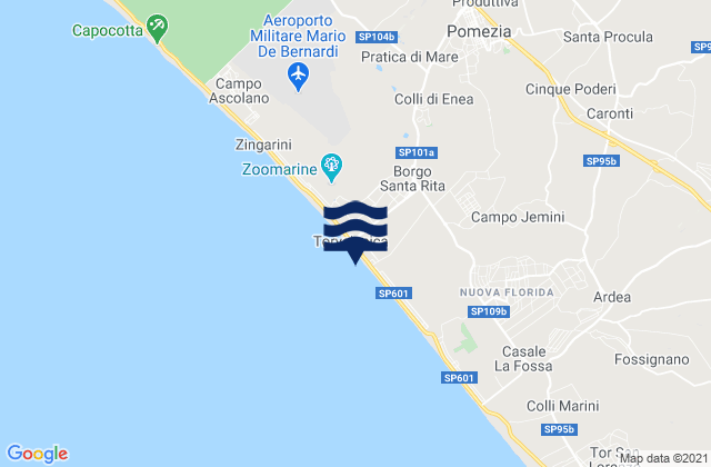 Pomezia, Italy tide times map