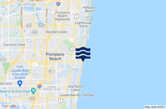 Pompano Beach, United States tide chart map