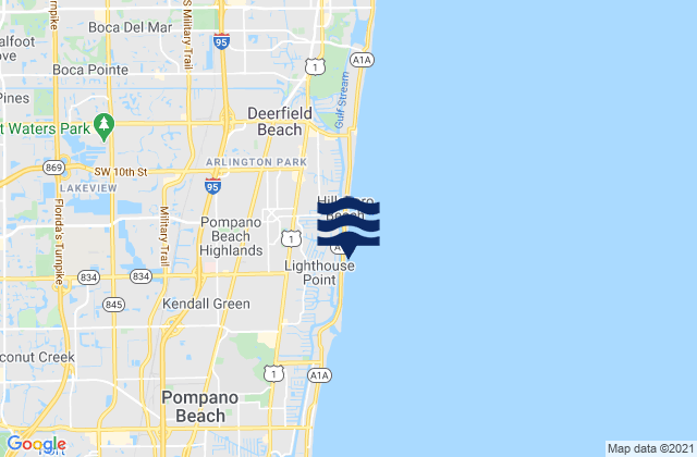 Pompano Beach Highlands, United States tide chart map