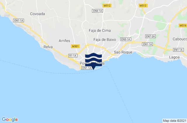 Ponta Delgada Sao Miguel Island, Portugal tide times map