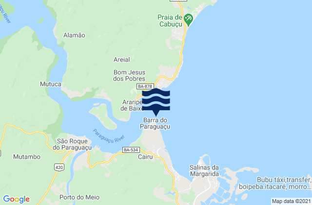 Ponta do Alambique, Brazil tide times map