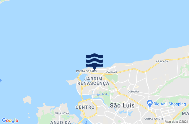 Ponta do Farol, Brazil tide times map