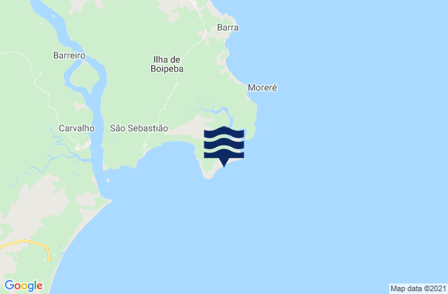 Ponta dos Castelhanos, Brazil tide times map