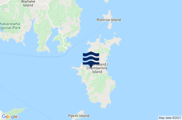 Ponui Island, New Zealand tide times map