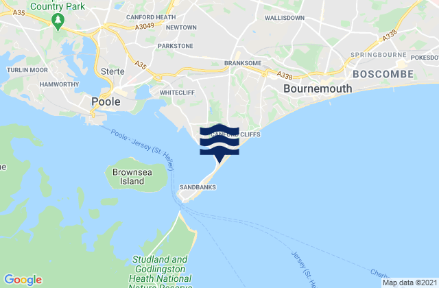 Poole Head, United Kingdom tide times map