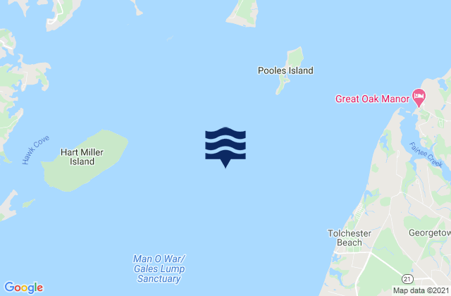 Pooles Island 2.0 n.mi. SSW of, United States tide chart map