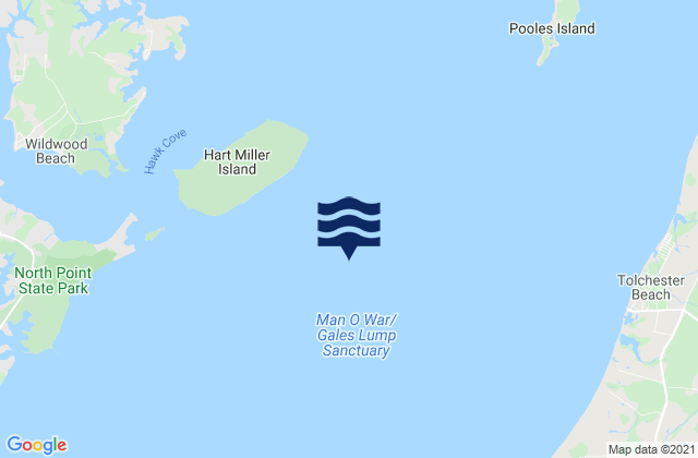 Pooles Island 4 miles southwest of, United States tide chart map