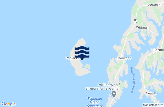Poplar Island, United States tide chart map