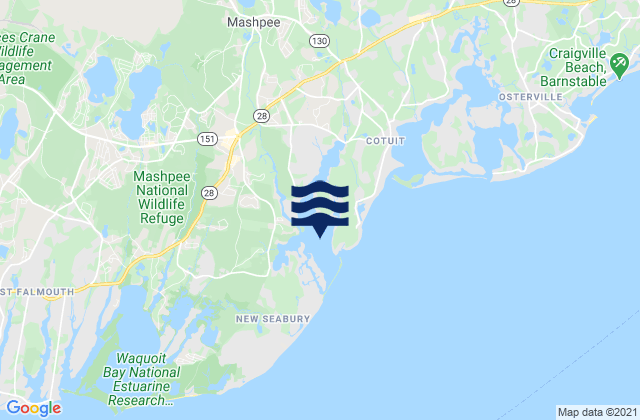 Popponesset Bay, United States tide chart map