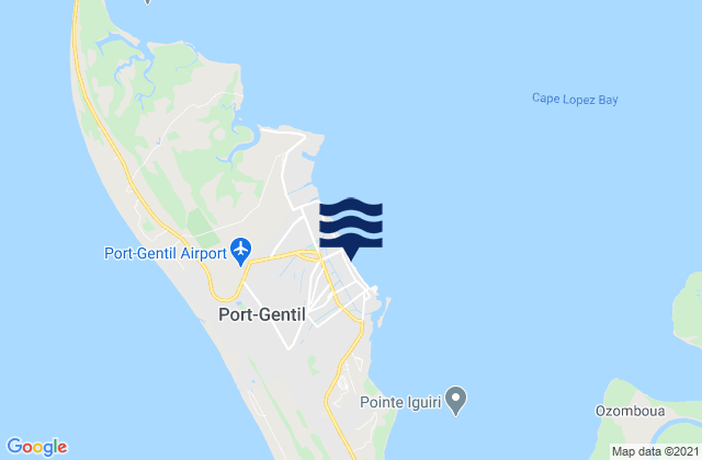 Port-Gentil, Gabon tide times map