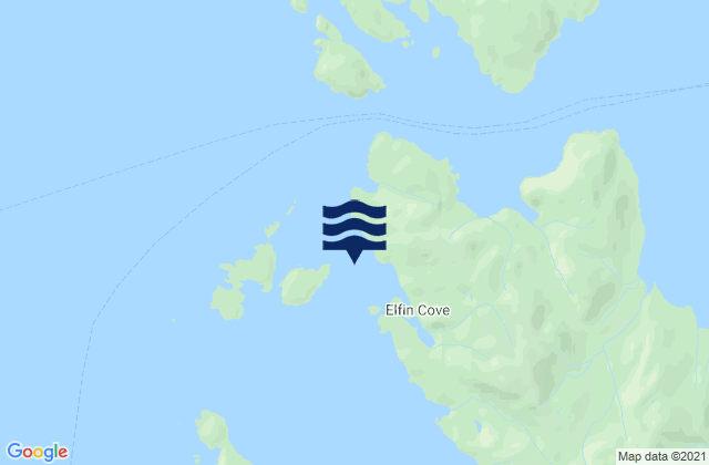 Port Althrop entr east of George Island, United States tide chart map