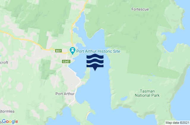 Port Arthur, Australia tide times map