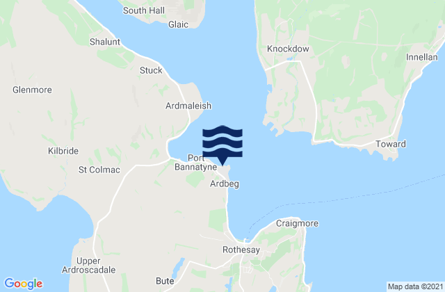 Port Bannatyne, United Kingdom tide times map