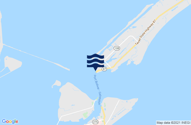 Port Bolivar, United States tide chart map