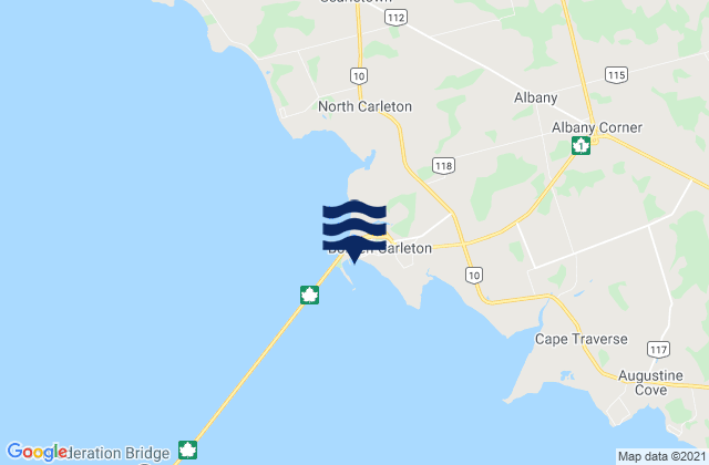 Port Borden, Canada tide times map
