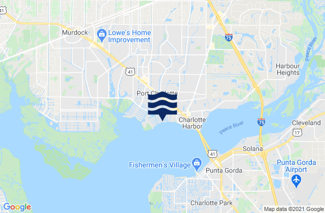 Port Charlotte, United States tide chart map