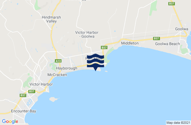 Port Elliot, Australia tide times map