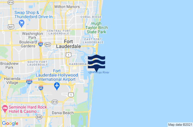 Port Everglades Entrance, United States tide chart map