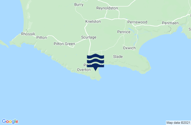 Port Eynon Bay, United Kingdom tide times map