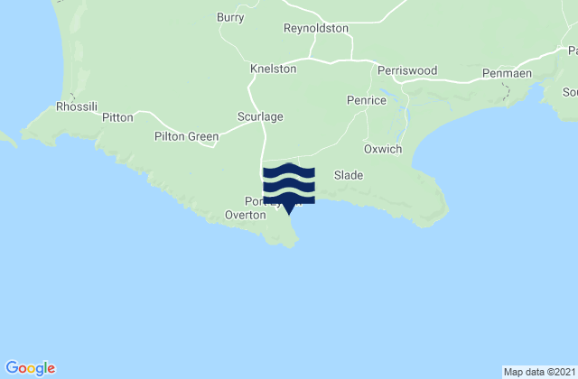 Port Eynon Beach, United Kingdom tide times map