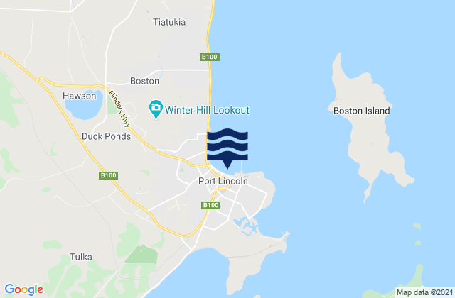 Port Eyre, Australia tide times map