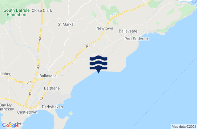 Port Grenaugh, Isle of Man tide times map