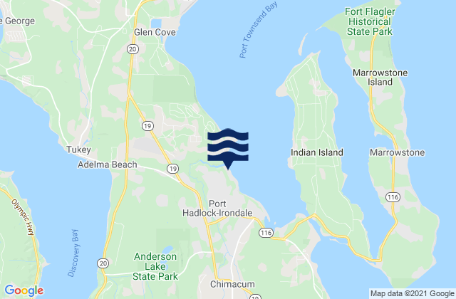 Port Hadlock-Irondale, United States tide chart map