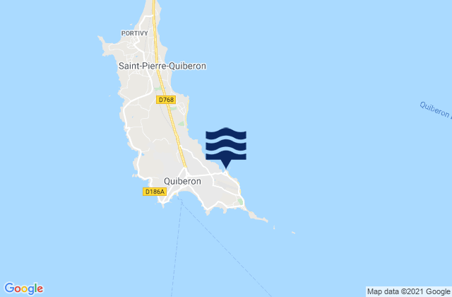 Port Haliguen, France tide times map