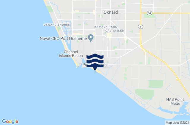 Port Hueneme Beach Park, United States tide chart map