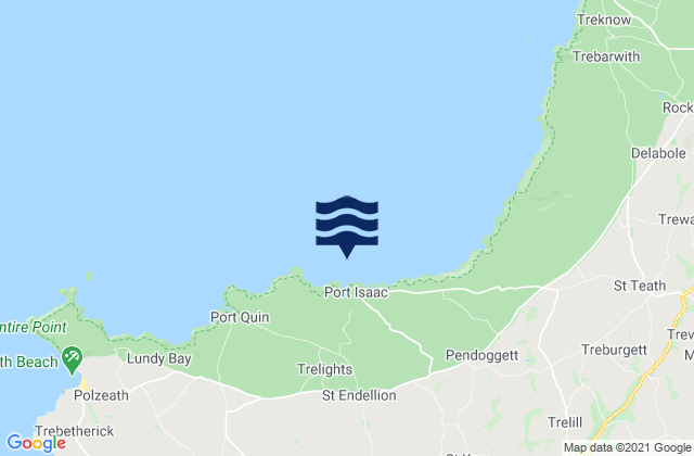 Port Isaac, United Kingdom tide times map