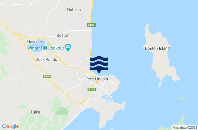 Port Lincoln, Australia tide times map