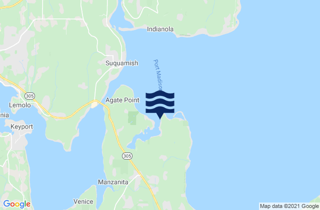 Port Madison (Bainbridge Island), United States tide chart map
