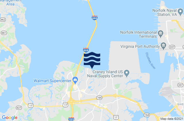 Port Norfolk, Western Branch, United States tide chart map