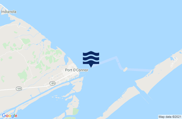 Port Oconnor, United States tide chart map