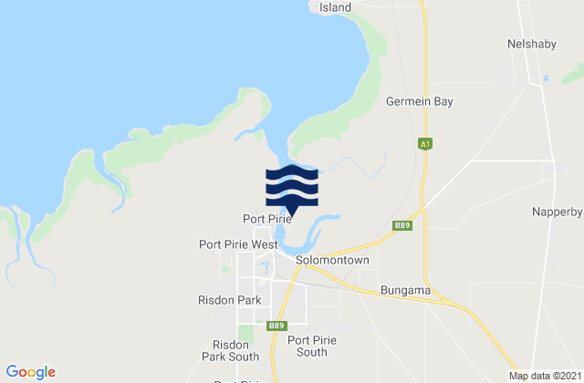 Port Pirie, Australia tide times map