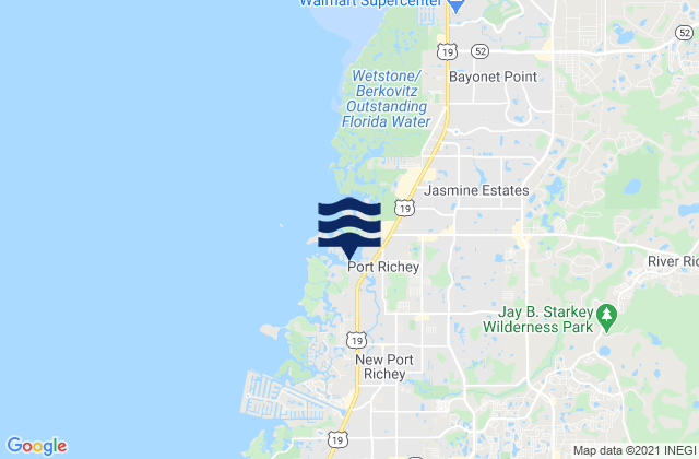 Port Richey, United States tide chart map