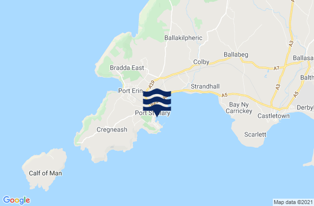Port Saint Mary, Isle of Man tide times map