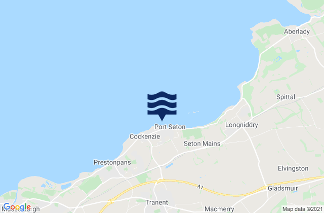 Port Seton Beach, United Kingdom tide times map