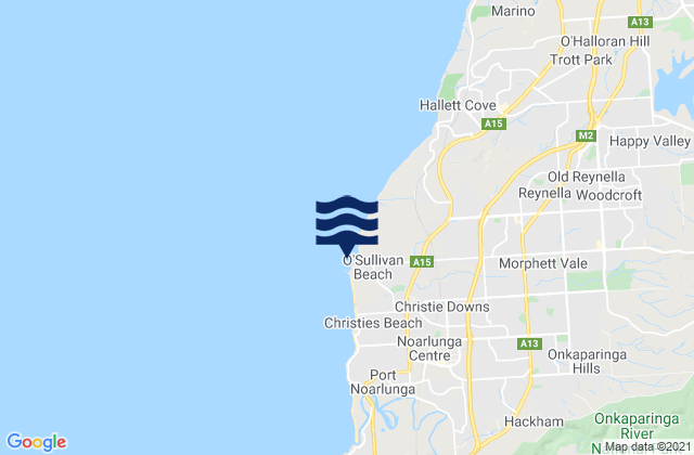 Port Stanvac, Australia tide times map