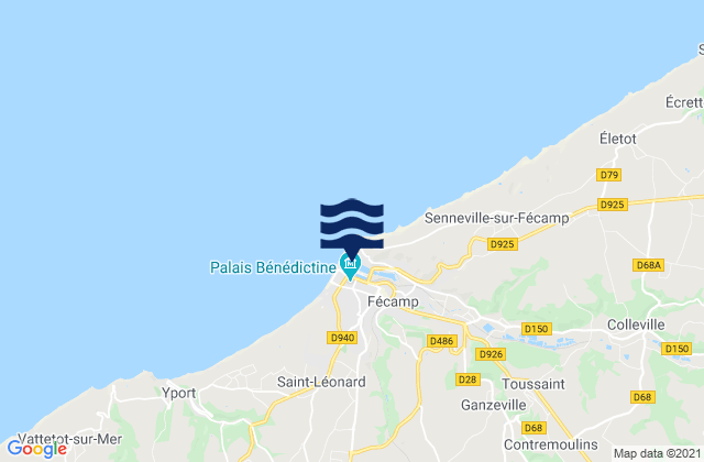 Port de Fecamp, France tide times map