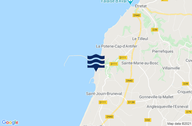 Port du Havre-Antifer, France tide times map