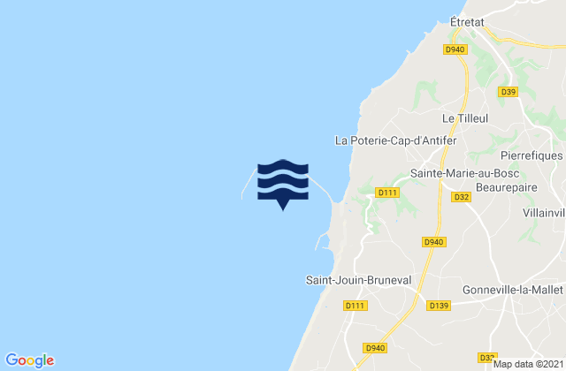 Port du Havre-Antifer, France tide times map