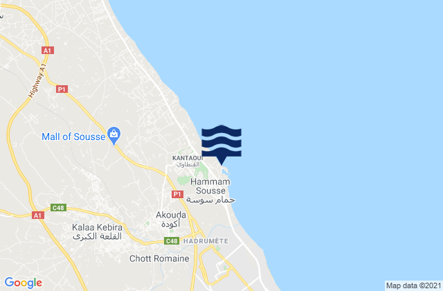 Port el Kantaoui, Tunisia tide times map