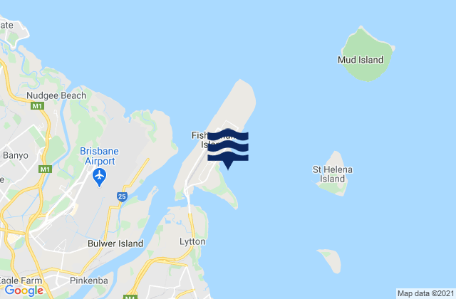 Port of Brisbane, Australia tide times map