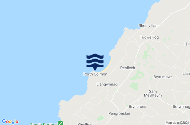 Porth Colmon, United Kingdom tide times map